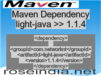 Maven dependency of light-java version 1.1.4