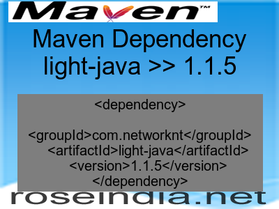 Maven dependency of light-java version 1.1.5