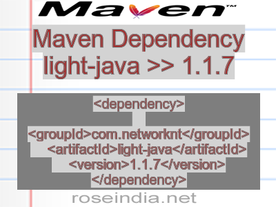 Maven dependency of light-java version 1.1.7