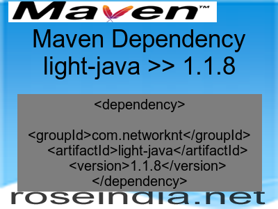 Maven dependency of light-java version 1.1.8
