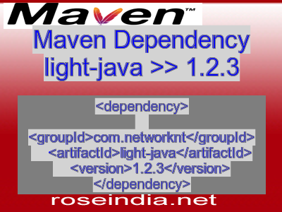 Maven dependency of light-java version 1.2.3