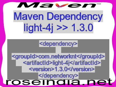 Maven dependency of light-4j version 1.3.0