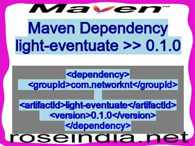Maven dependency of light-eventuate version 0.1.0