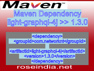 Maven dependency of light-graphql-4j version 1.3.0