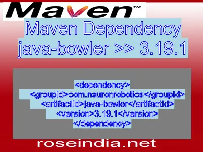 Maven dependency of java-bowler version 3.19.1
