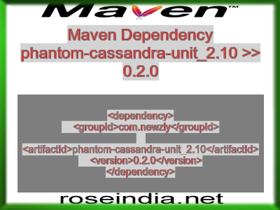 Maven dependency of phantom-cassandra-unit_2.10 version 0.2.0