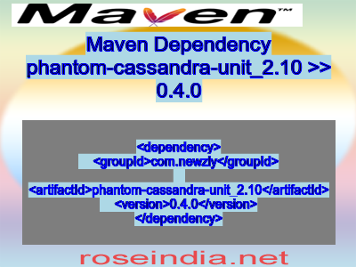 Maven dependency of phantom-cassandra-unit_2.10 version 0.4.0