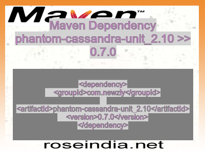 Maven dependency of phantom-cassandra-unit_2.10 version 0.7.0