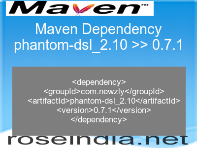 Maven dependency of phantom-dsl_2.10 version 0.7.1