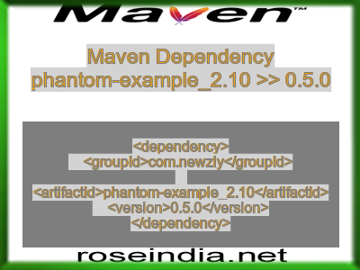 Maven dependency of phantom-example_2.10 version 0.5.0