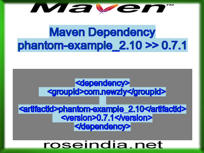 Maven dependency of phantom-example_2.10 version 0.7.1