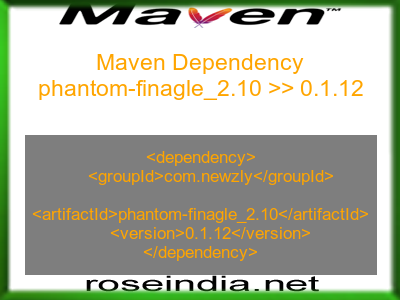 Maven dependency of phantom-finagle_2.10 version 0.1.12