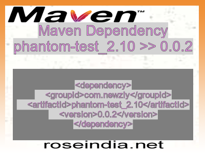 Maven dependency of phantom-test_2.10 version 0.0.2