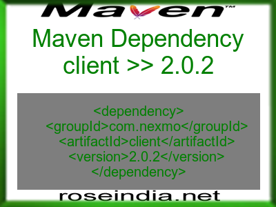 Maven dependency of client version 2.0.2