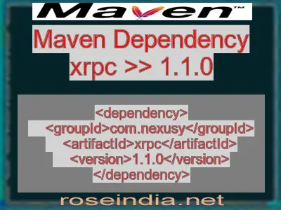 Maven dependency of xrpc version 1.1.0