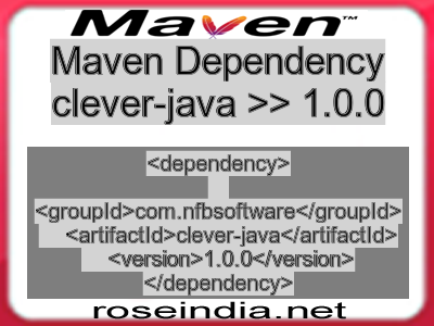 Maven dependency of clever-java version 1.0.0
