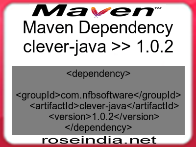 Maven dependency of clever-java version 1.0.2