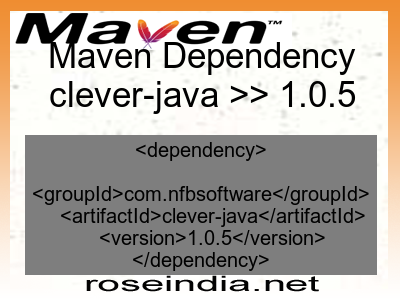 Maven dependency of clever-java version 1.0.5