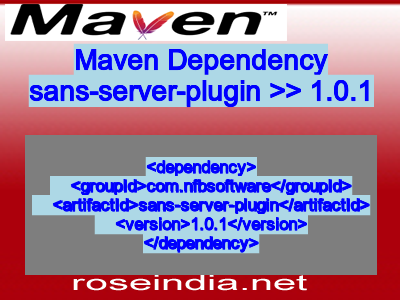 Maven dependency of sans-server-plugin version 1.0.1