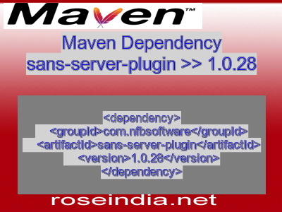 Maven dependency of sans-server-plugin version 1.0.28