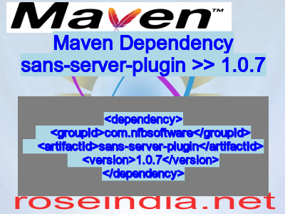 Maven dependency of sans-server-plugin version 1.0.7