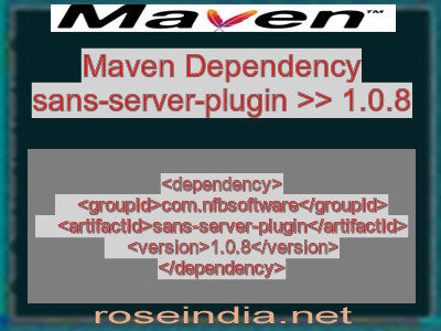 Maven dependency of sans-server-plugin version 1.0.8