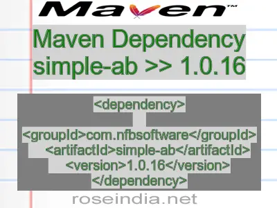 Maven dependency of simple-ab version 1.0.16