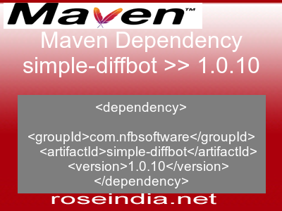 Maven dependency of simple-diffbot version 1.0.10