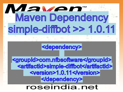 Maven dependency of simple-diffbot version 1.0.11