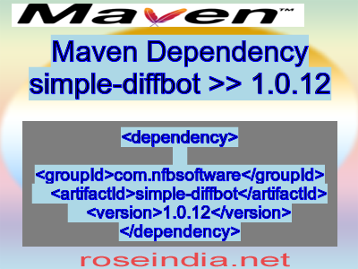 Maven dependency of simple-diffbot version 1.0.12