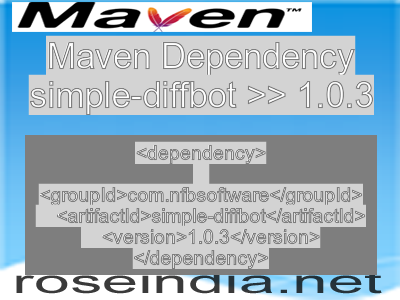 Maven dependency of simple-diffbot version 1.0.3