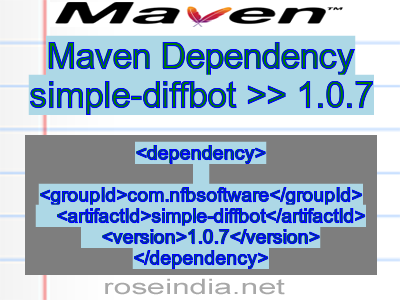 Maven dependency of simple-diffbot version 1.0.7