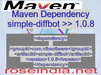 Maven dependency of simple-diffbot version 1.0.8
