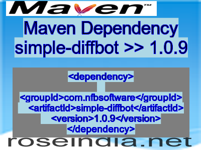Maven dependency of simple-diffbot version 1.0.9