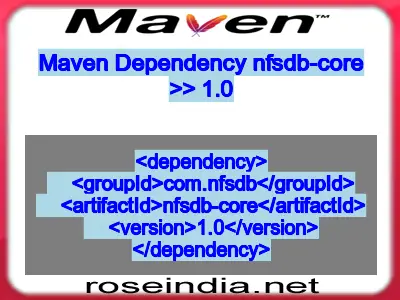 Maven dependency of nfsdb-core version 1.0