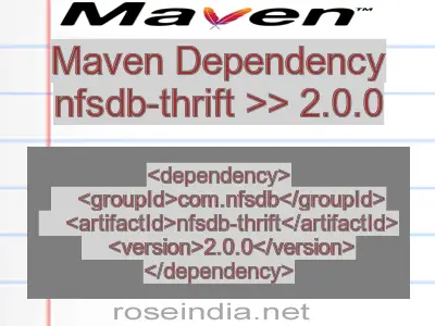 Maven dependency of nfsdb-thrift version 2.0.0