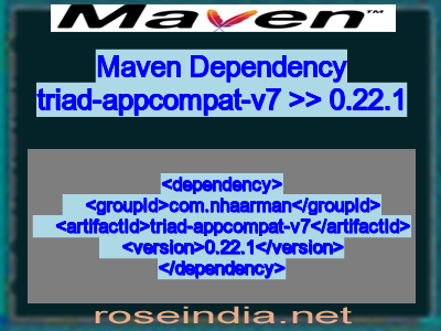 Maven dependency of triad-appcompat-v7 version 0.22.1