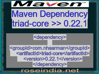 Maven dependency of triad-core version 0.22.1