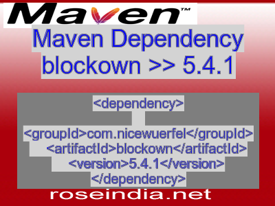 Maven dependency of blockown version 5.4.1