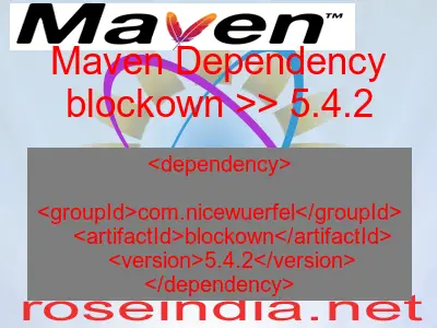 Maven dependency of blockown version 5.4.2