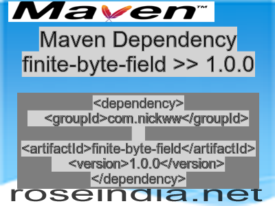 Maven dependency of finite-byte-field version 1.0.0