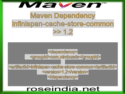Maven dependency of infinispan-cache-store-common version 1.2