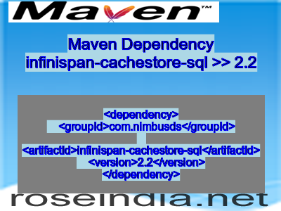 Maven dependency of infinispan-cachestore-sql version 2.2
