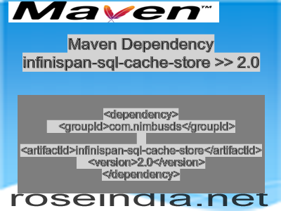 Maven dependency of infinispan-sql-cache-store version 2.0