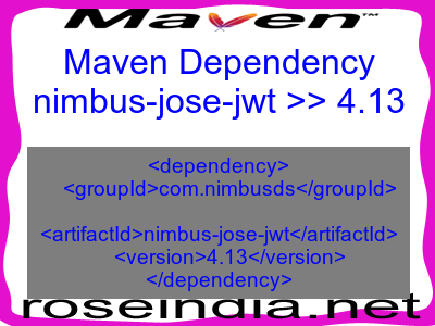 Maven dependency of nimbus-jose-jwt version 4.13