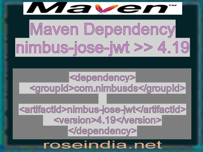 Maven dependency of nimbus-jose-jwt version 4.19