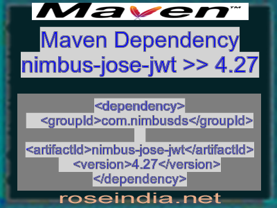 Maven dependency of nimbus-jose-jwt version 4.27