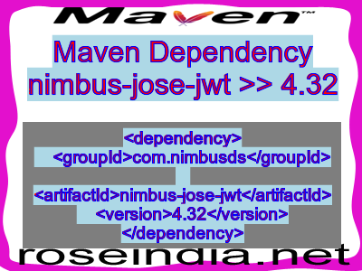 Maven dependency of nimbus-jose-jwt version 4.32