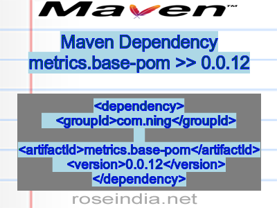 Maven dependency of metrics.base-pom version 0.0.12