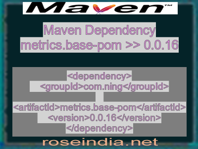 Maven dependency of metrics.base-pom version 0.0.16